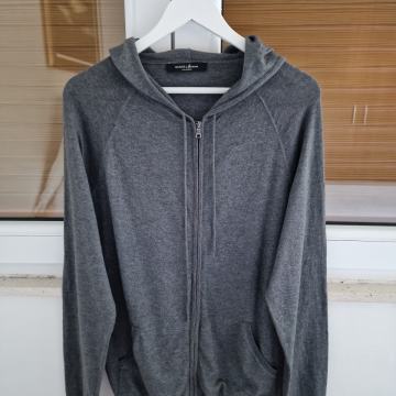 GUESS by MARCIANO siva kašmir hoodie na patent (L)