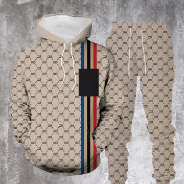 Karirani set od 2 komada hoodie za jesen/zimu-gornji i donji dio