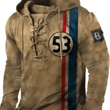 Muška 3D duginih prugasta majica(hudica) s kapuljačom