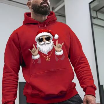 Muška božićna nova modna flis majica s kapuljačom