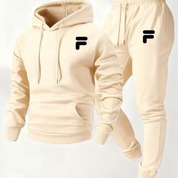 Muška  debela majica s kapuljačom i trenirka, ležerni sportski set