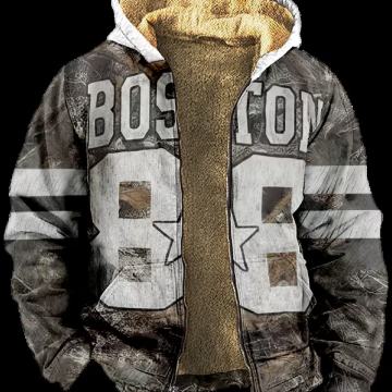 Muška jesensko-zimska ležerna modna majica s printom, podstavom