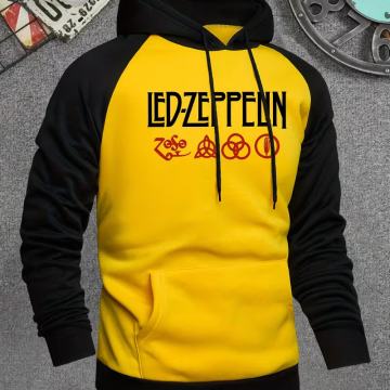 Muška LED Zeppelin grafička majica s kapuljačom
