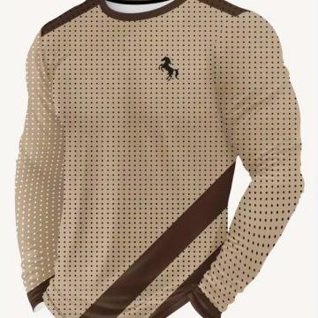 Muška ležerna majica dugih rukava s okruglim izrezom