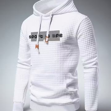 Muška ležerna majica s kapuljačom, podesivom vezicom,džepom