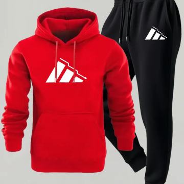 Muška ležerna majica s kapuljačom i trenirkom-gornji i donji dio