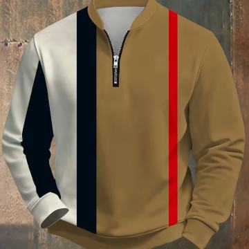 Muška ležerna majica s patentnim zatvaračem do kraja