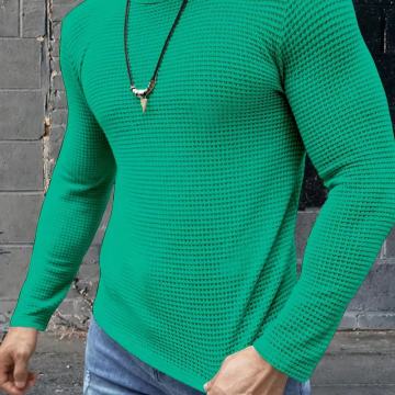 Muška ležerna pletena majica dugih rukava