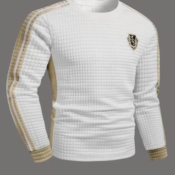 Muška majica dugih rukava s okruglim izrezom | Teksturirana tkanina