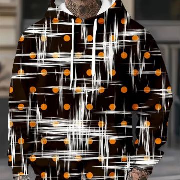 Muška majica s kapuljačom i 3D grafiti printom