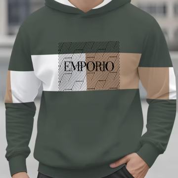 Muška majica s kapuljačom u blokovima boja