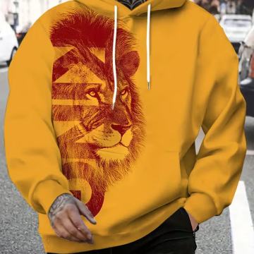 Muška  majica s kapuljačom - Odvažna majica s tigrom