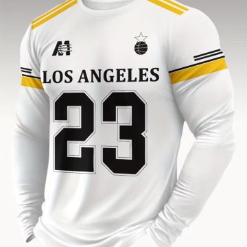 Muška modna"Los Angeles" majica dugih rukava s brojem 23