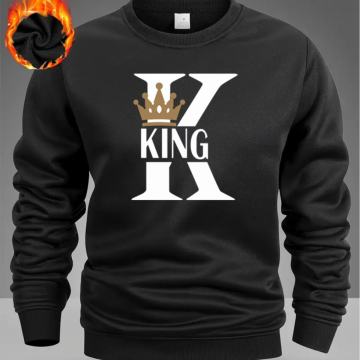 Muška podstavljena majica s okruglim izrezom, jesensko/zimski pulover