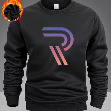 Muška podstavljena majica s prelijevajućim gradijentnim slovom