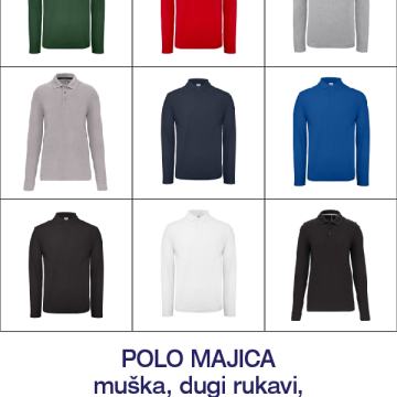 Nova Muška POLO majica, DUGI RUKAVI (s kragnom), VELIKI brojevi, novo!