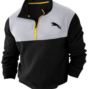 Nova muška polo majica za proljeće i jesen s leopard printom, sportski