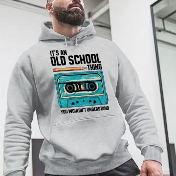 Muška retro majica s kapuljačom i grafikom "It's an Old School Thing"
