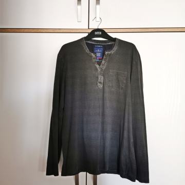 Muška siva pamučna majica sa dugim rukavima original TOM TAILOR - XL