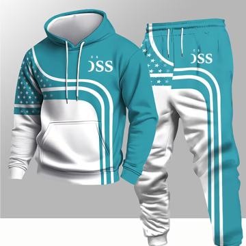 Muški modni ležerni set majica s kapuljačom