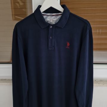 U.S. POLO ASSN. modra polo majica dugi rukav (XL)