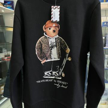 Sneaky Iconic Skate Bear majica dugih rukava okrugli izraz NOVO RAČUN