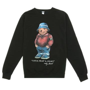 Sneaky Old School Bear majica dugih rukava okrugli izrez, NOVO, RAČUN