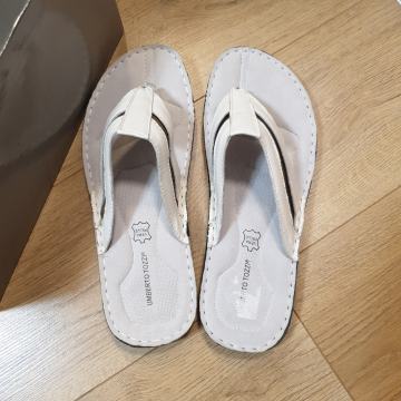 Muške japanke od bijele kože vel.44