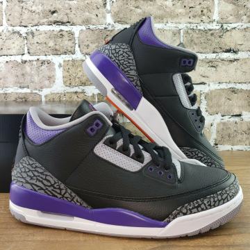 Air Jordan 3 Retro Black 'Court Purple'; br. 41