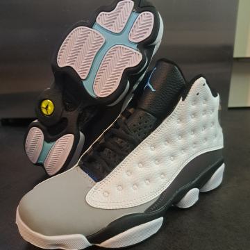 AIR JORDAN 13 -  White/Tropical Teal-Black-Wolf Grey (42)