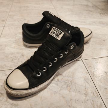 Converse All Star crne kožne 42.5