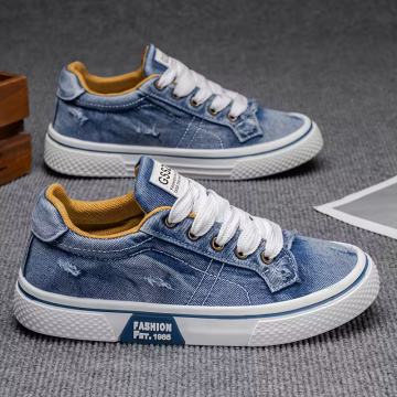 Muške ležerne tenisice - niske platnene tenisice  s vezicama