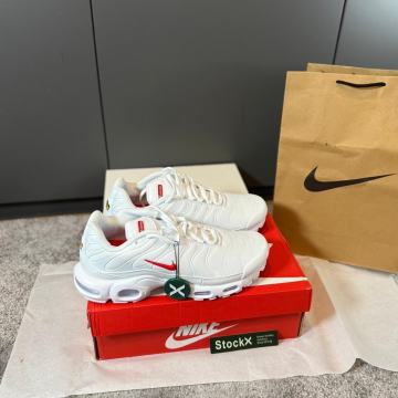 Nike TN White with Red Logo