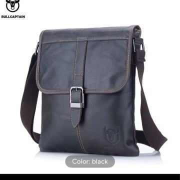 BULLCAPTAIN Muška kožna torba za preko ramena, ležerna spo