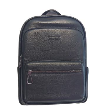 Crni muški kožni ruksak Polo Club