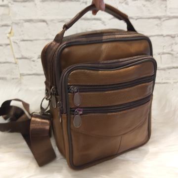 Muška kožna torbica boje konjaka mt 10