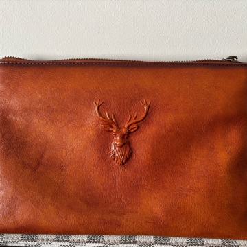 “Vintage” muska torba/novcanik od prave koze