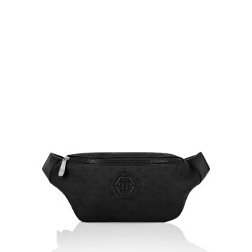 Philipp Plein Canvas/Leather Fanny Bag Monogram
