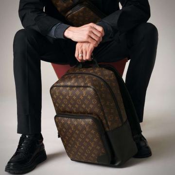 Unisex autentični LOUIS VUITTON Monogram Macassar Dean ruksak