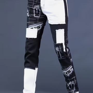 Muške, modne, ležerne, retro traperice ravnog kroja