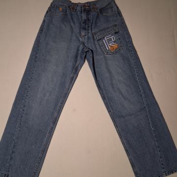 Vintage Rocawear Baggy Jeans Blue Skater Raver Y2K Loose Pants 34Wx33L