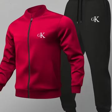 Muški casual set trenirka gornji i dio dio na patentni zatvarač