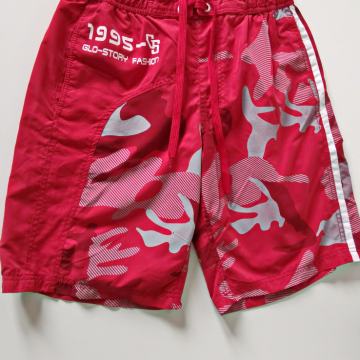 Muške sportske tamnocrvene kupače hlače broj M-L - STORY FASHION