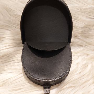 Etui za kovanice koža crni