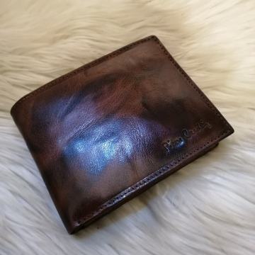 Muški smeđi kožni novčanik Pierre Cardin