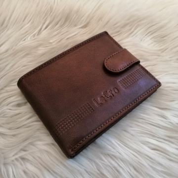 Smeđi kožni novčanik LeCro