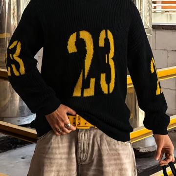 ANDREILEE Muški  predimenzionirani pleteni pulover