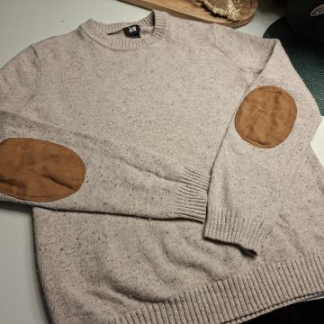 H&M MUŠKI BEŽ PULOVER VEL M  - NOVO