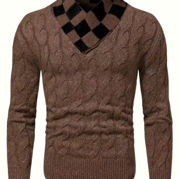 Maqiqiobm uski muški pulover - 1 komad jesen/zima, zadebljani