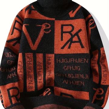 Muški debeli topli džemper s visokim ovratnikom | Jesensko-zimski